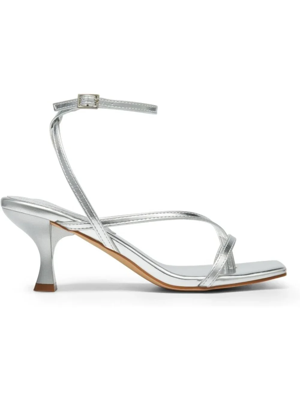 Dream Pairs Women's Silver Pu Open Toe Dressy Thong Comfort Kitten Heel Sandals